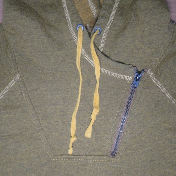 ✨Converse Heathered Mustard Yellow Quarter-Zip Hoodie | Size XS - Picture 8 of 13